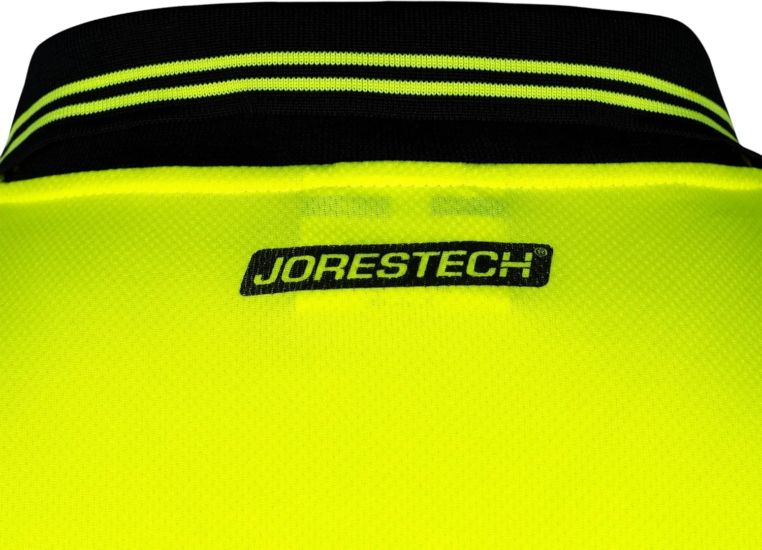 JORESTECH Polo Shirt Short Sleeve with Reflective Tape anf High Vis Yellow Contrast Strips and X on The Back