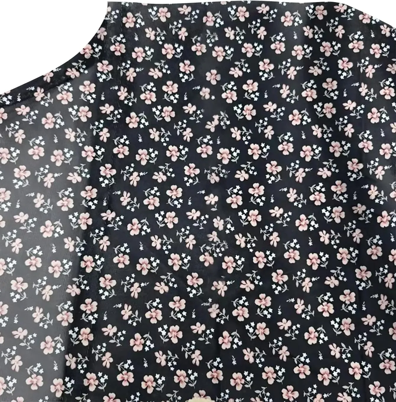 LYANER Women's Floral Print V Neck Tie Knot Ruffle Hem Short Sleeve Blouse Peplum Top