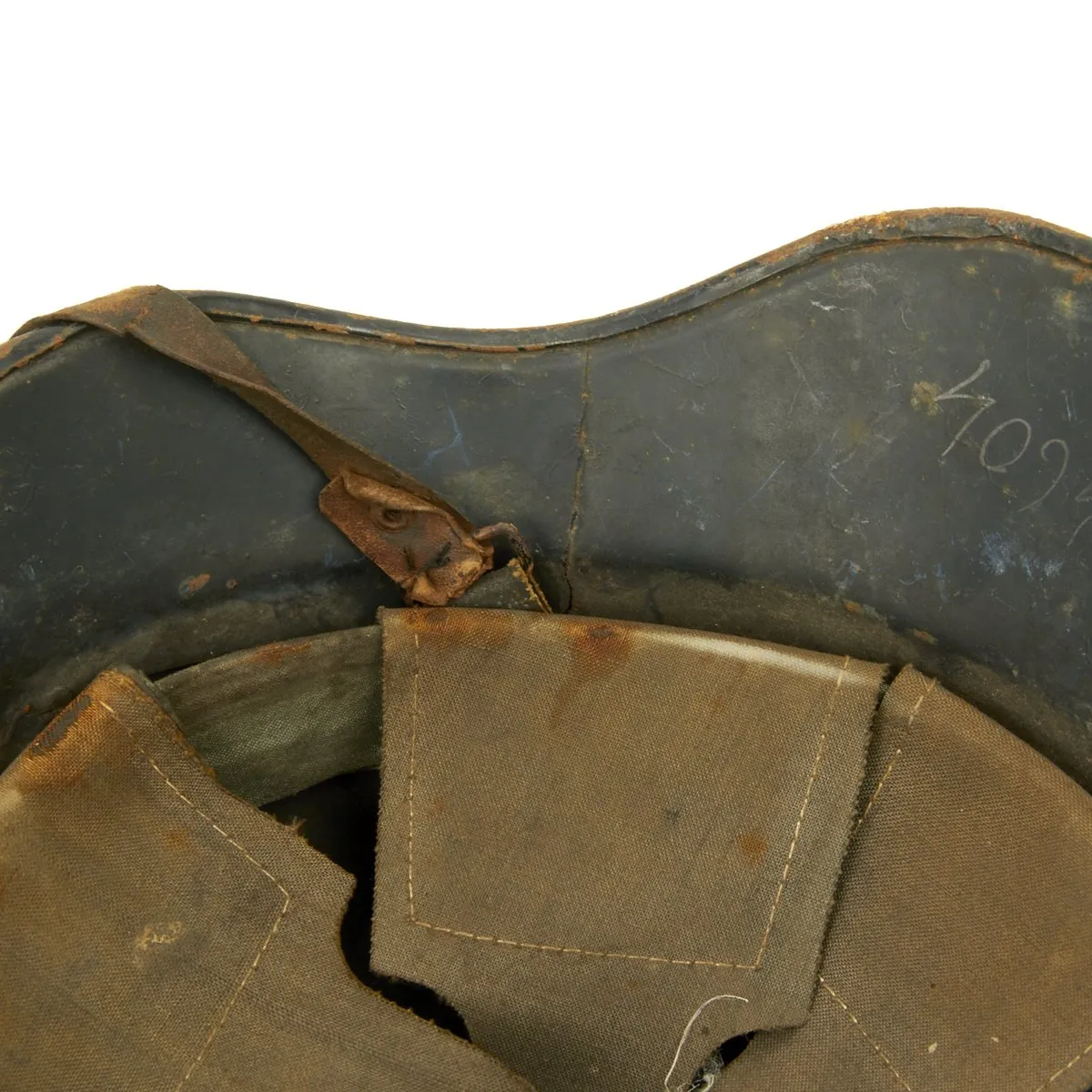 Original German WWII M38 Luftschutz Medic Helmet