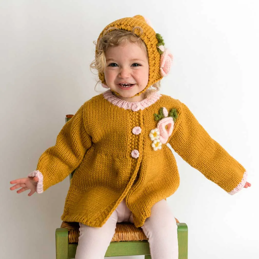 Poppy Sweater Gold for Babies and Toddlers