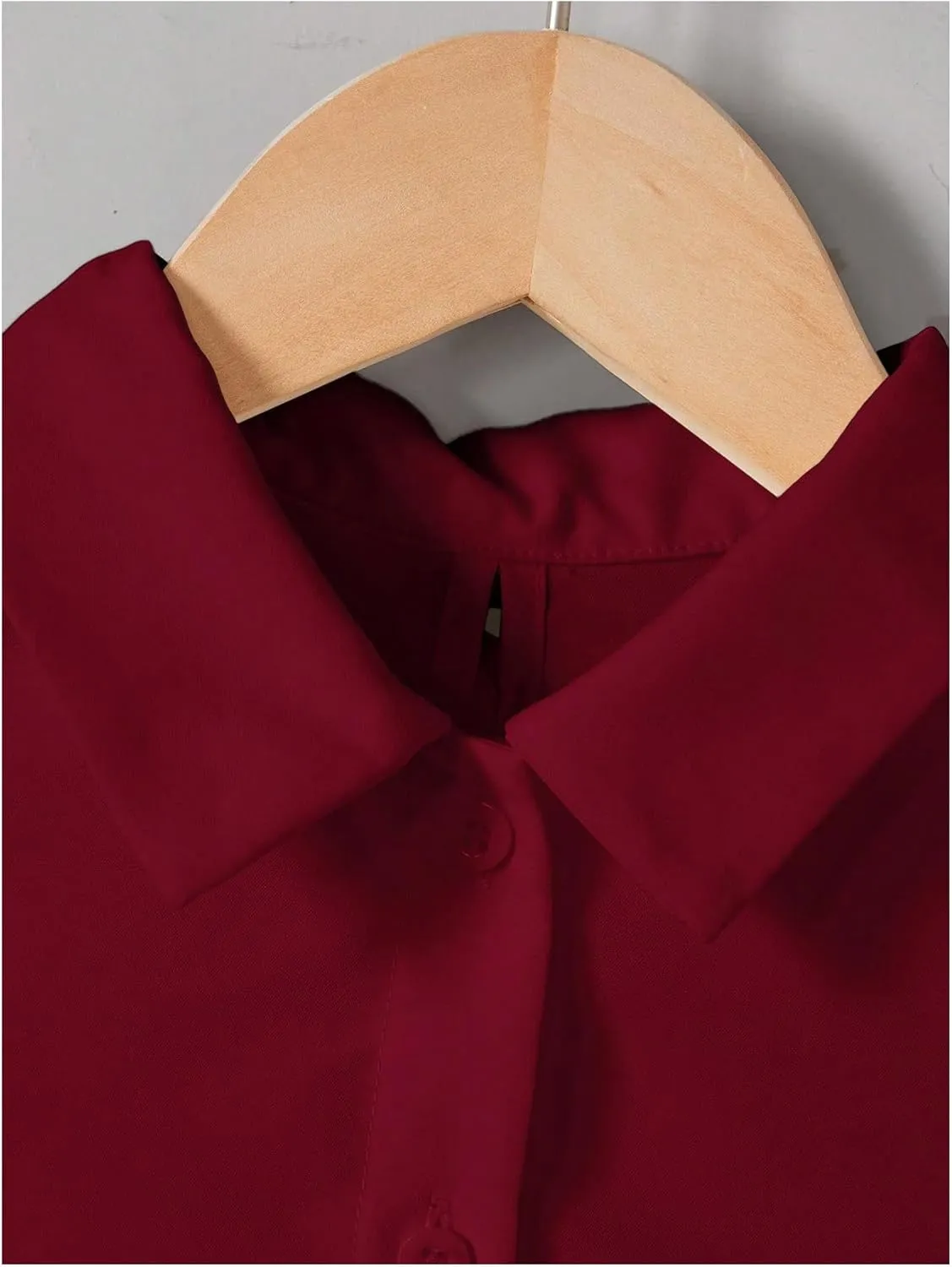Verdusa Women's Bow Knot Split Back Button Up Blouse Top Sleeveless High Low Shirt
