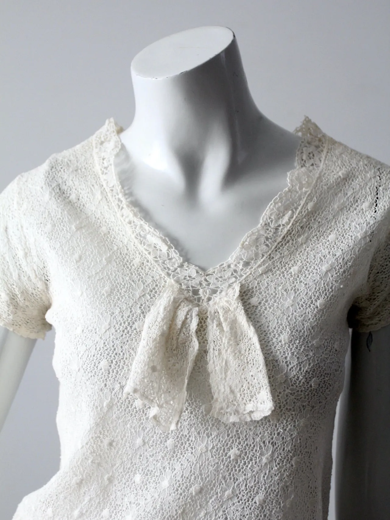 vintage white lace blouse