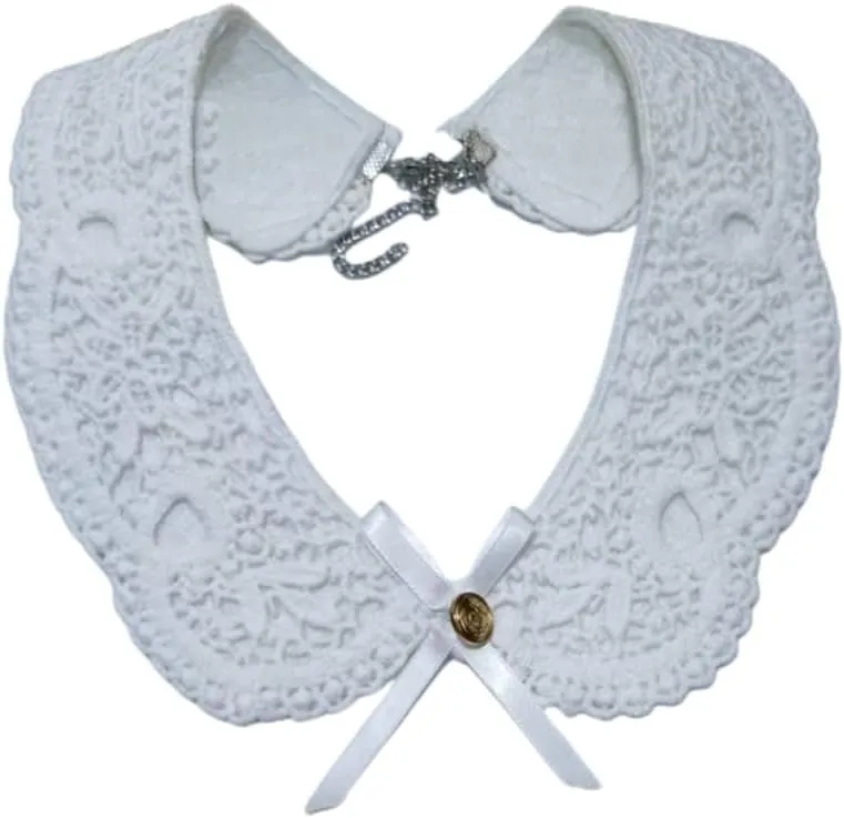 Vpang Detachable Blouse False Collar Sweet Lace Flowers Fake Collar Choker Peter Pan Necklace
