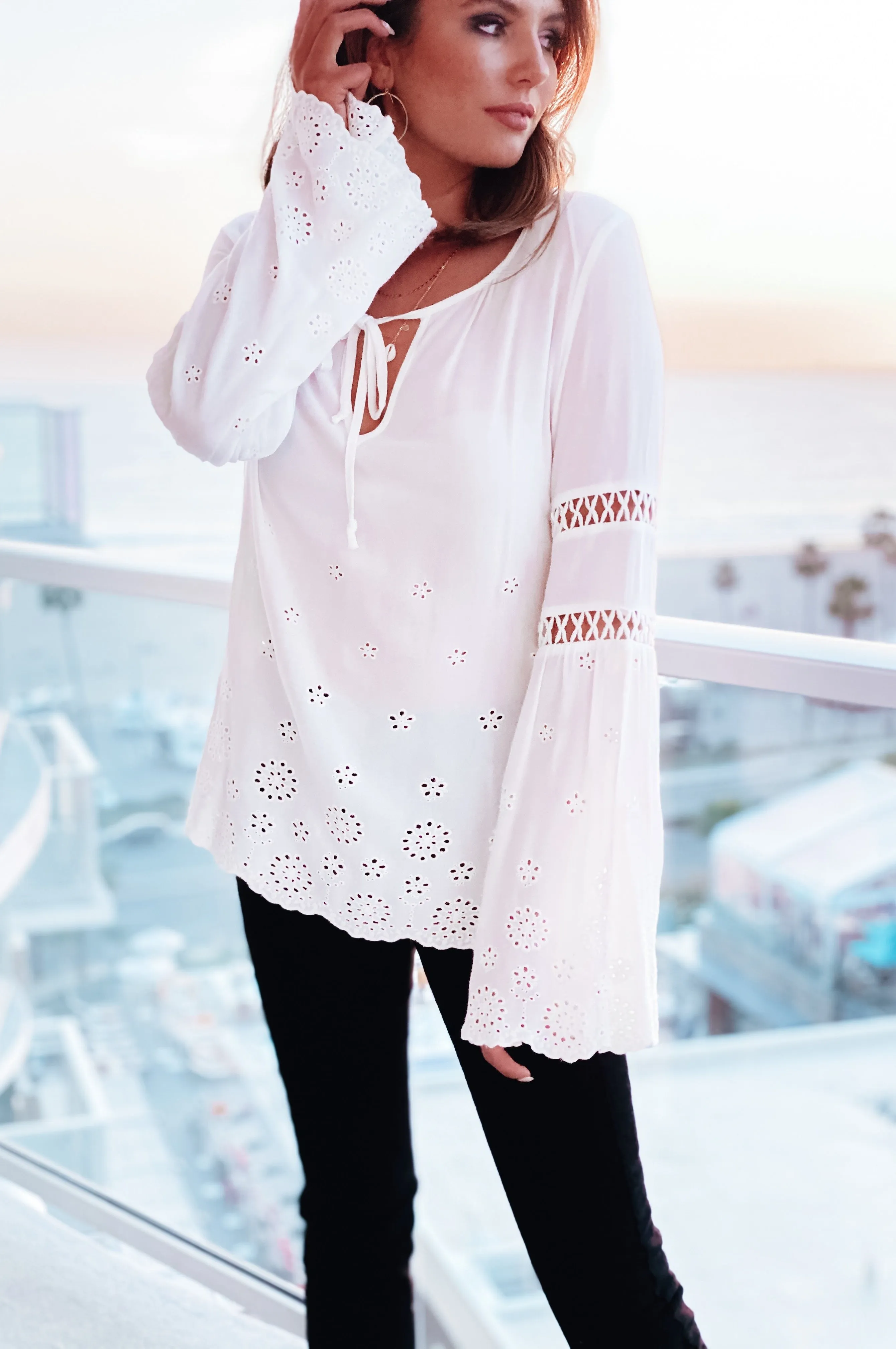 White Eyelet Blouse