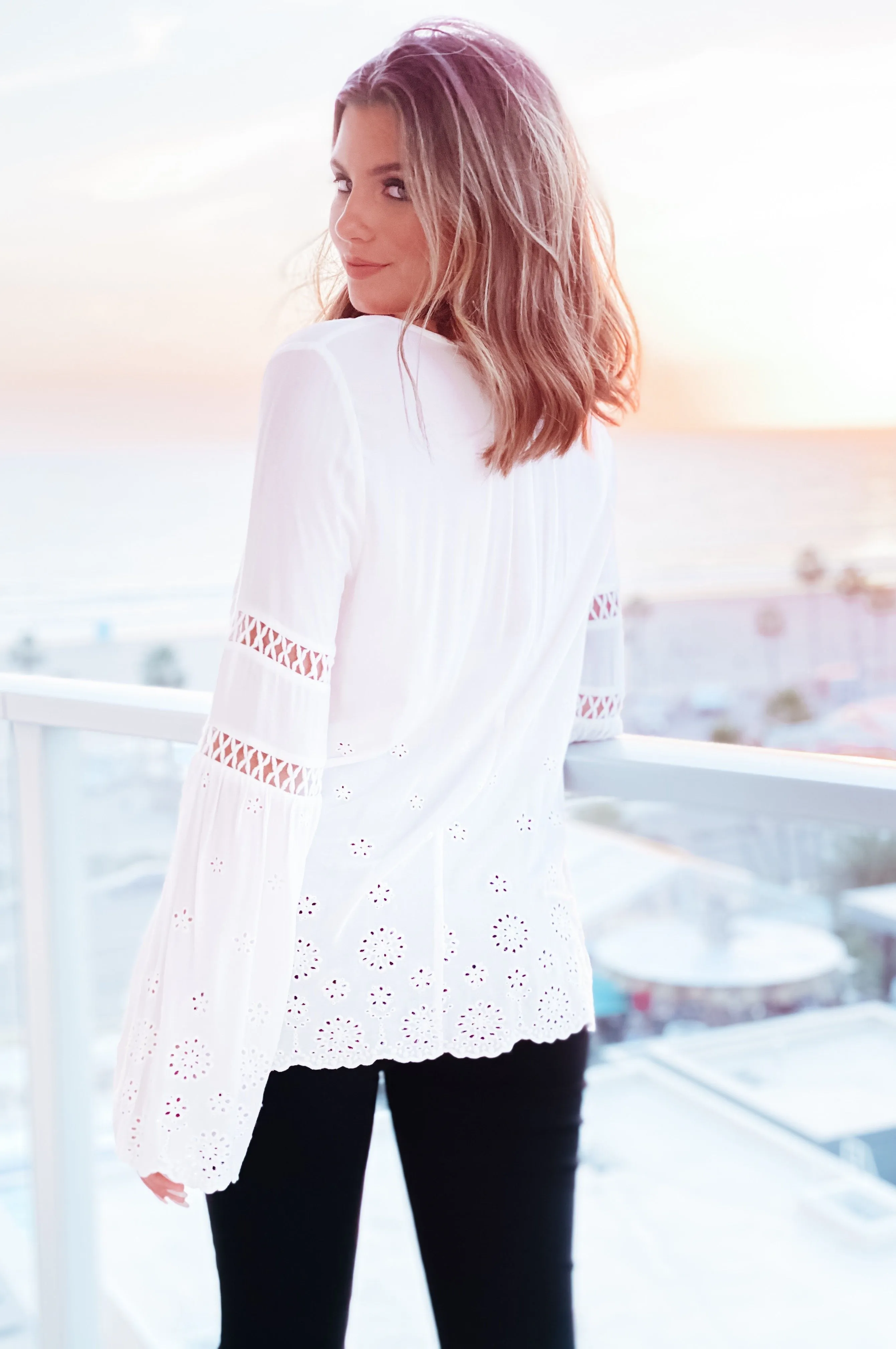 White Eyelet Blouse