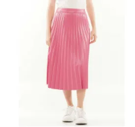 Why S230100 Faux Leather Pleated Skirt