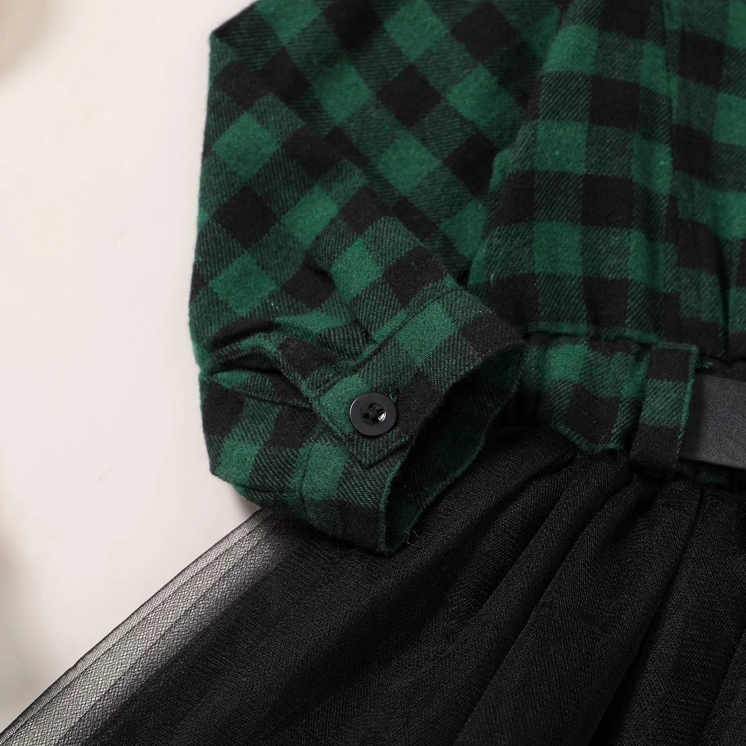 YOUNGER STAR Little Baby Girl Black and White Dress Buffalo Plaid Tutu Skirt Party Princess Formal Outfit Clothes